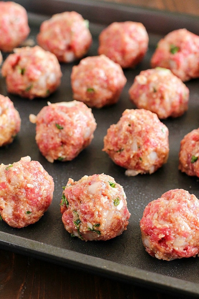 Image of meatballs cooking